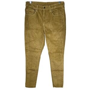 Levi Strauss Mens Corduroy Pants Tan Mustard Brown 31x30 Stretch Slim